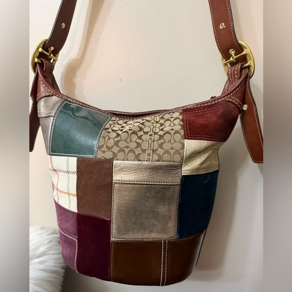 Vintage Coach Bleecker Holiday Patchwork Duffle bag#11356 - Picture 6 of 16